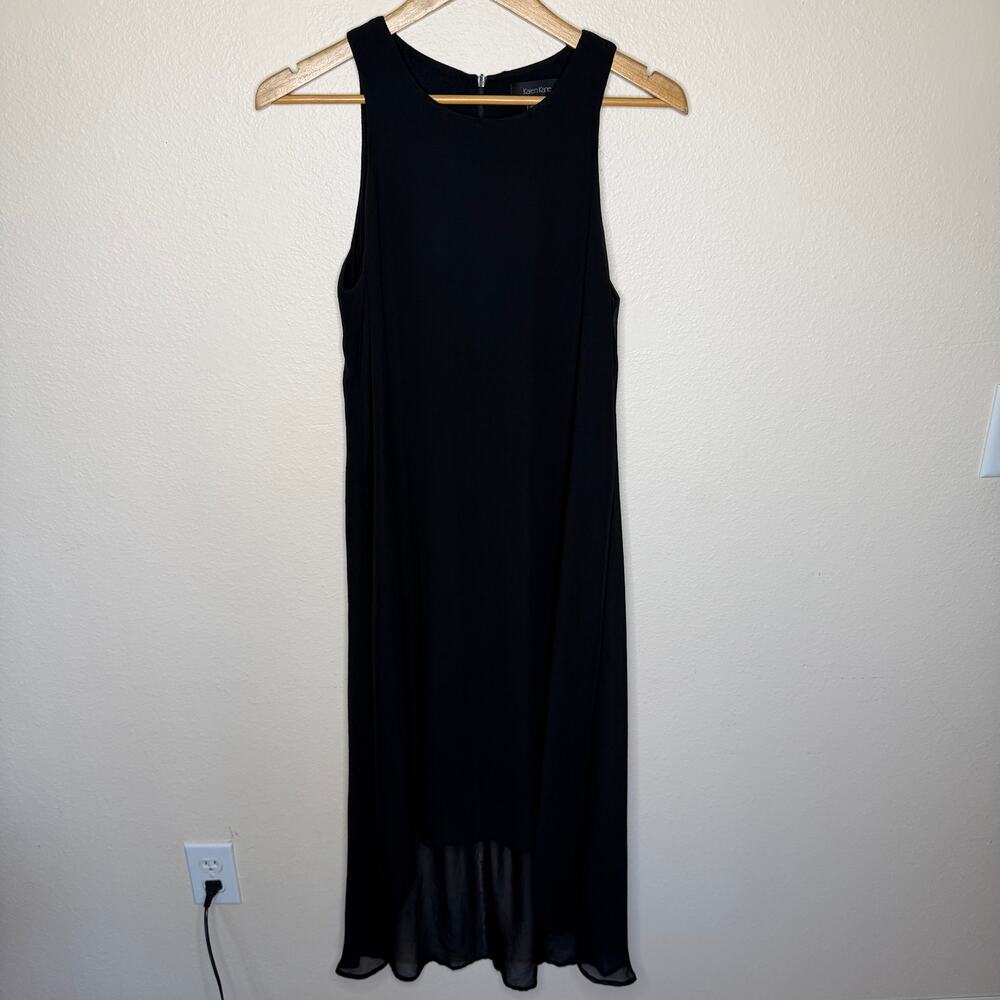 Karen Kane Black Sleeveless Layered Lined Dress Small